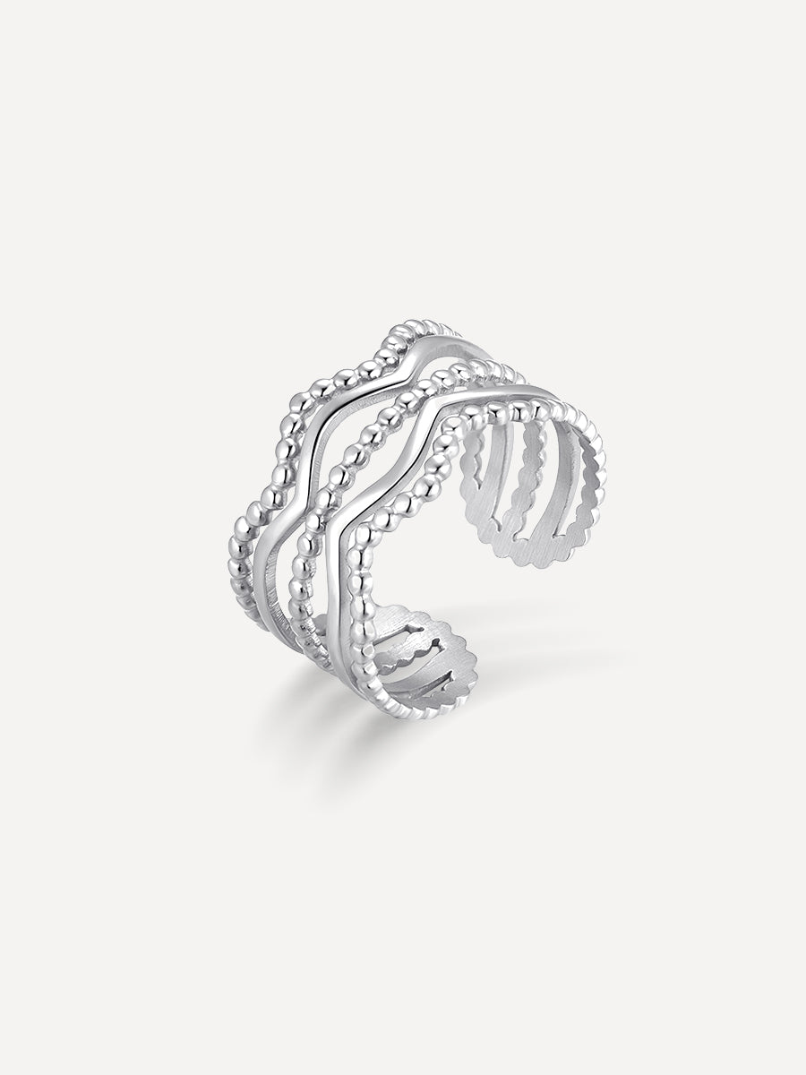 Ripple Ring Silber