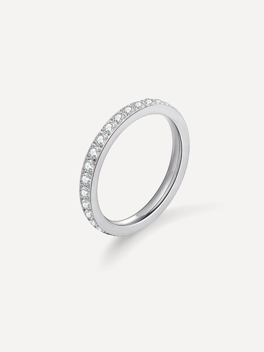 Clear Shine Ring Silber - 54