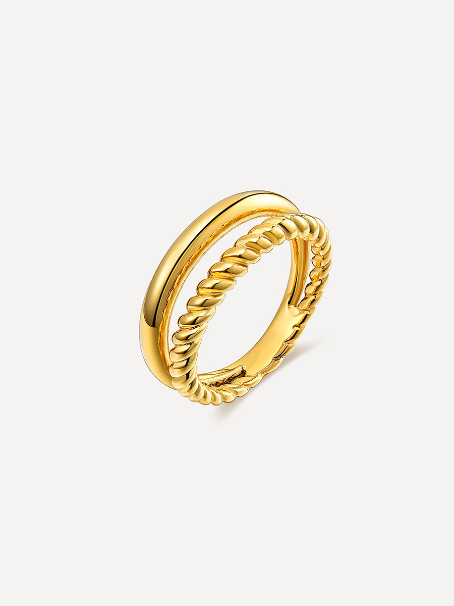 Two Track Ring Gold - 54