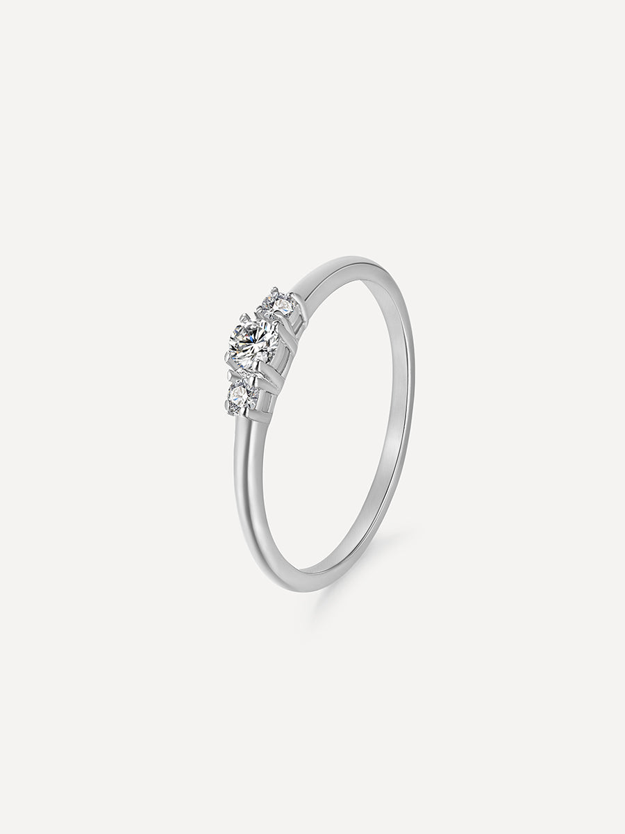 Trio Blink Ring Silber - 58