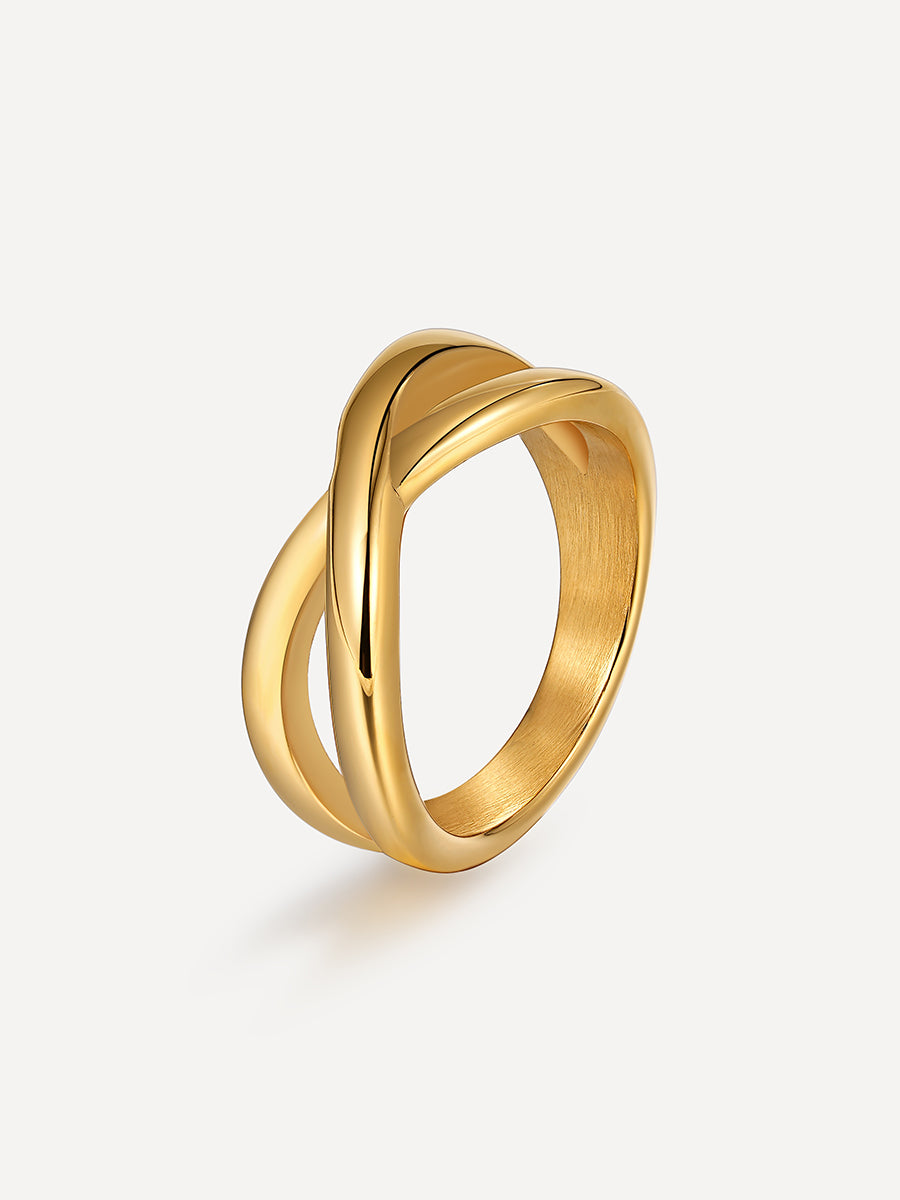 Crossing Path Ring Gold - 54