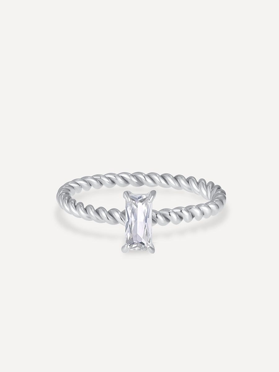 Pure Precious Twist Ring Silber - 56