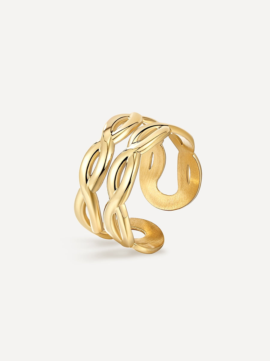 Double Twist Ring Gold