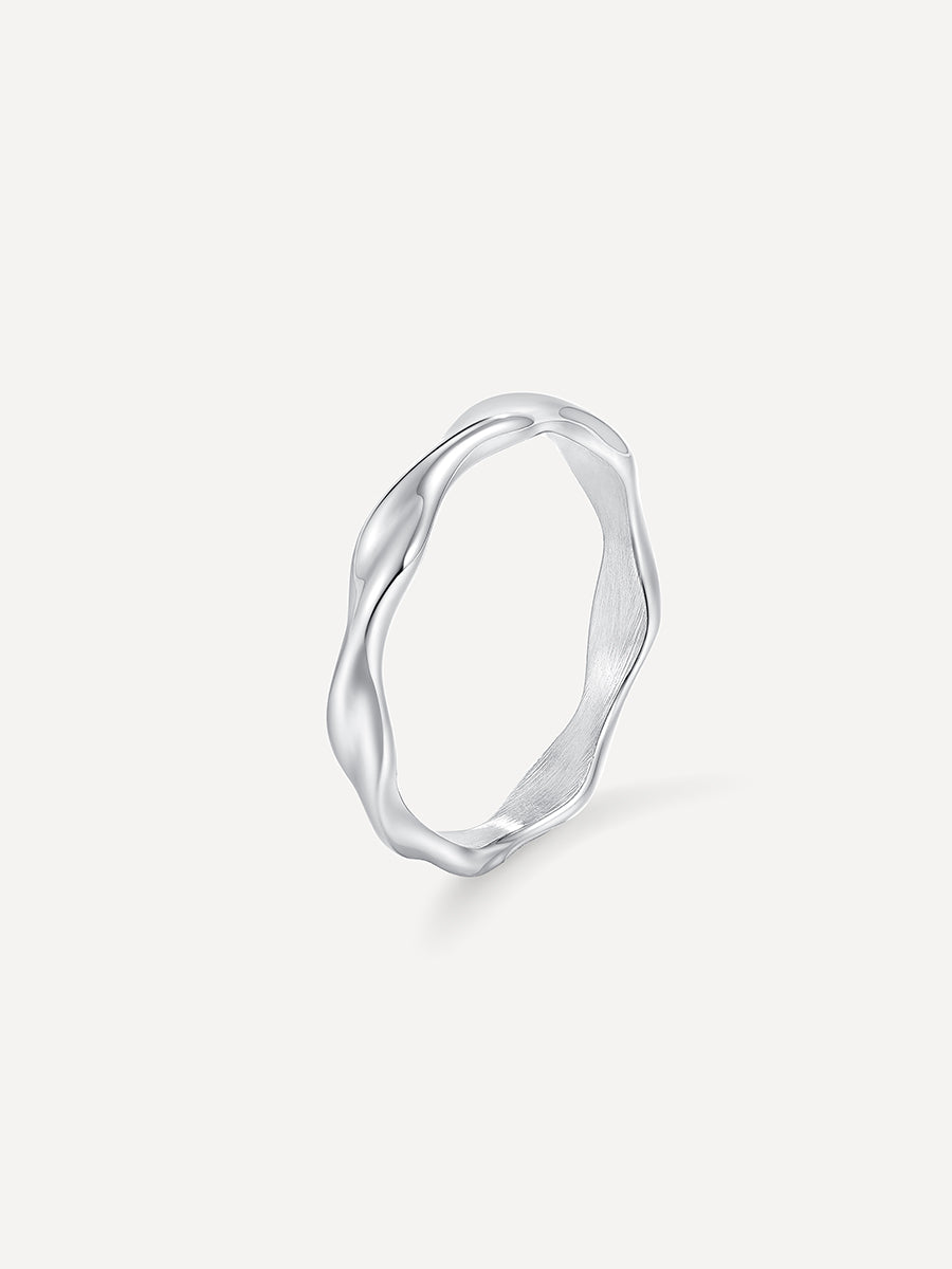 Modern Curve Ring Silber - 56