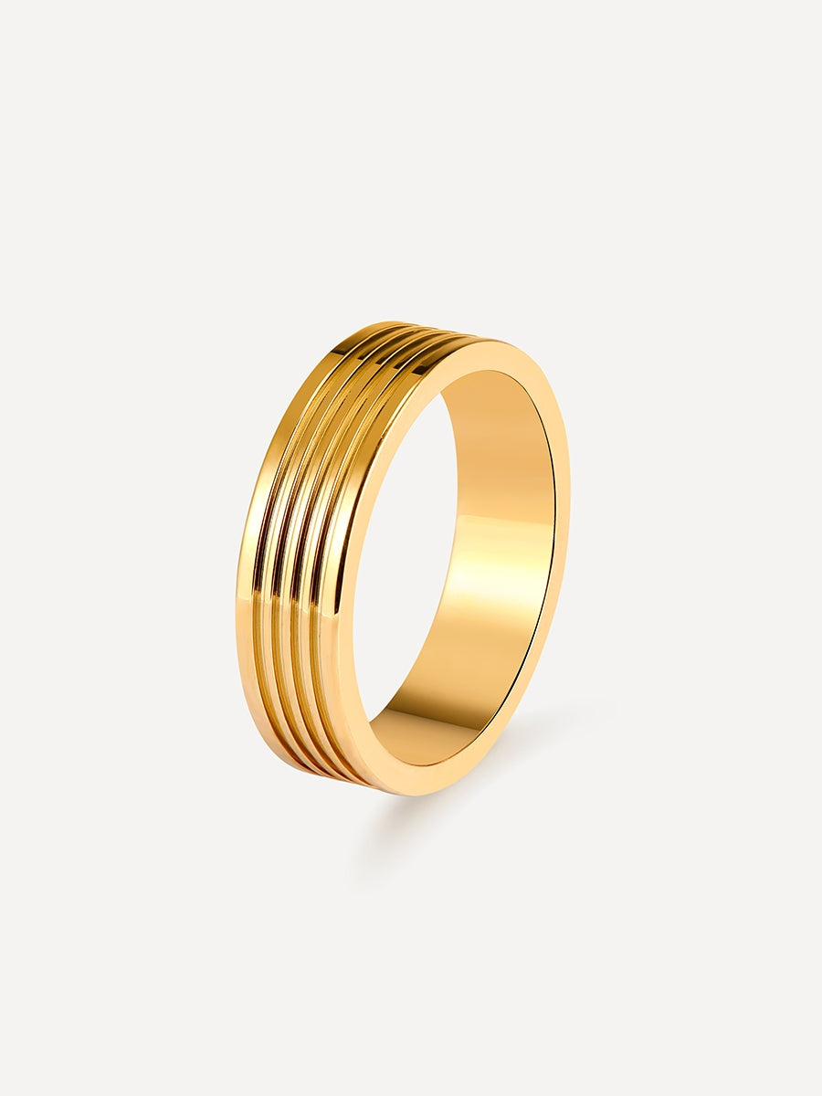 Metal Rock Ring Gold - 54