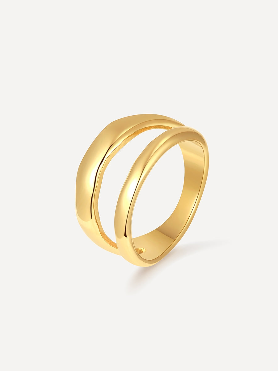 Metal Waves Ring Gold - 54
