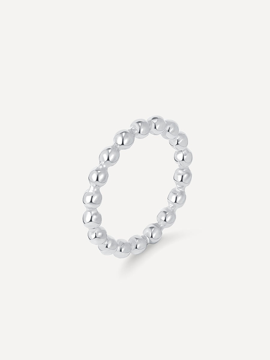 Beaded Ring Silber - 54