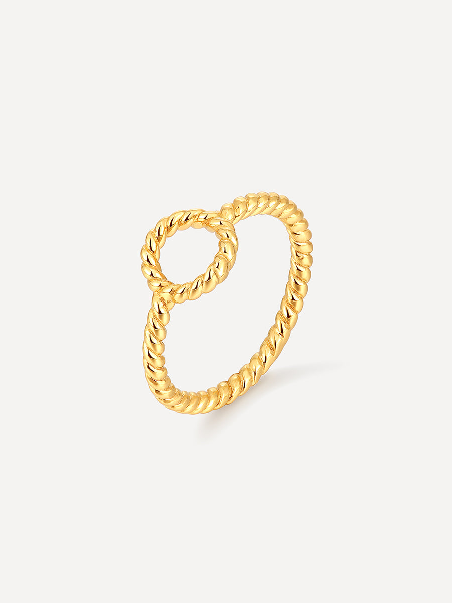Sunbeam Halo Ring Gold - 54