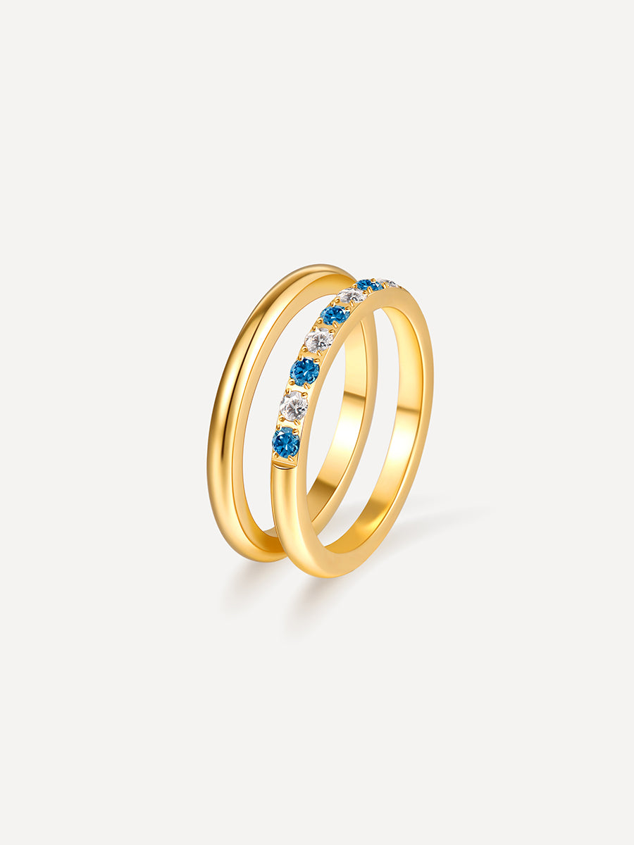 Sea and Sky Horizon Duo Ring Gold - 54