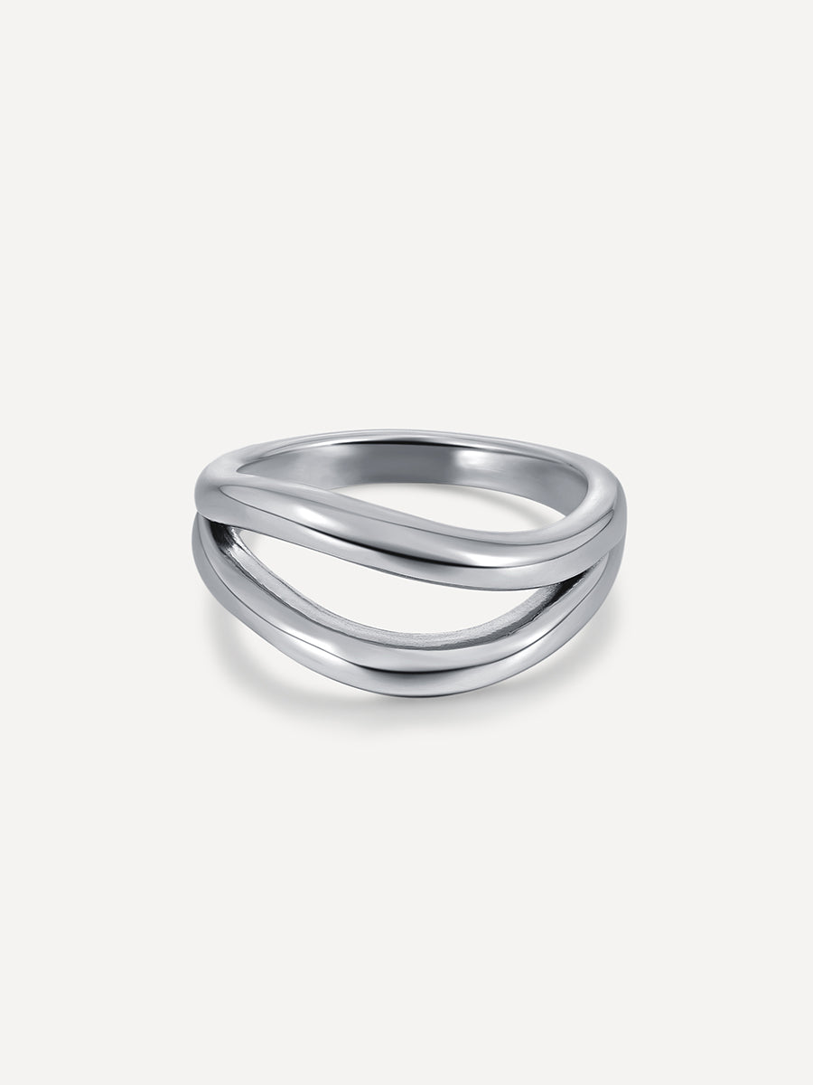 Chic Wave Ring Silber - 54