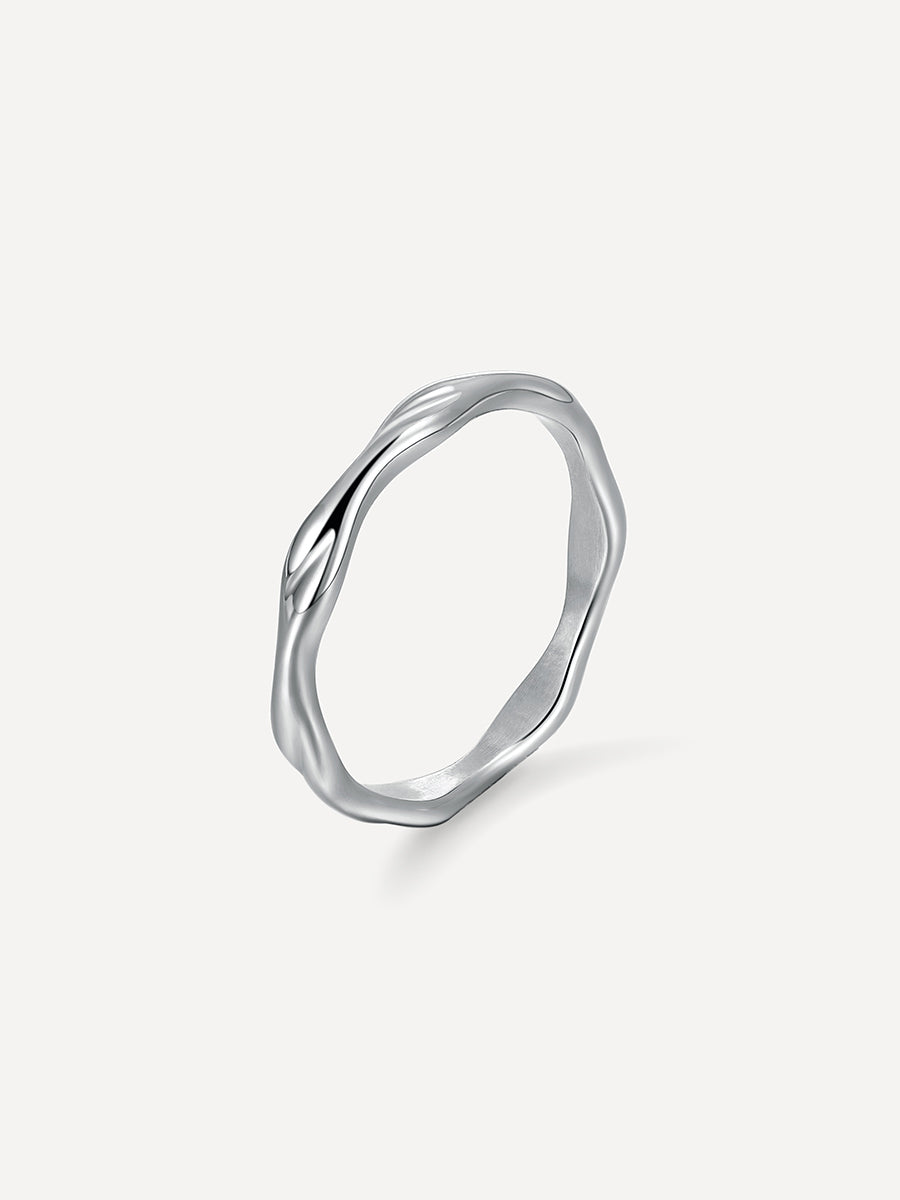 Classic Wave Ring Silber - 54