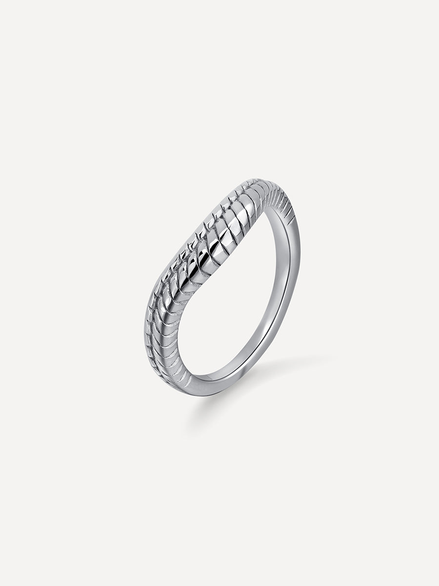Wavy Scales Ring Silber - 54