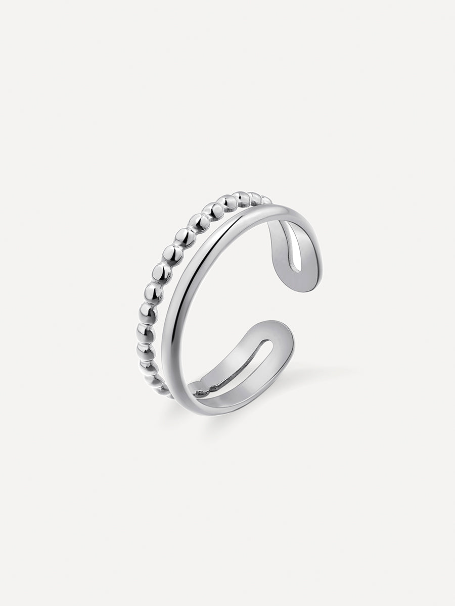 Twilight Beads Ring Silber