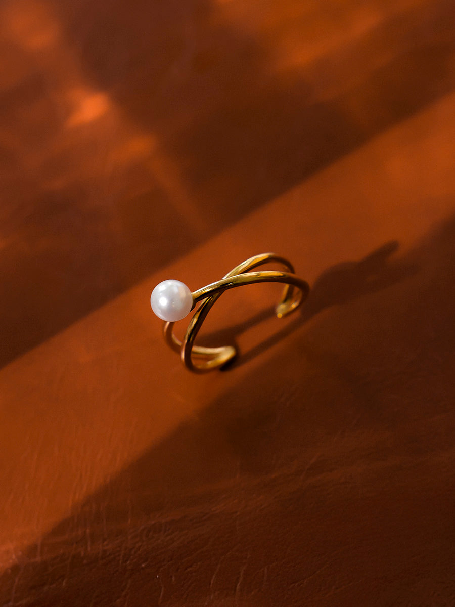 Pearl Twist Ring