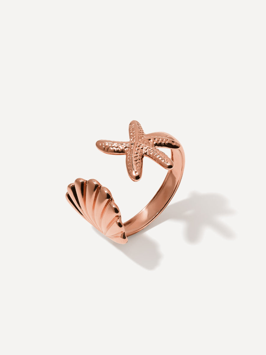 Shell Starfish Ring