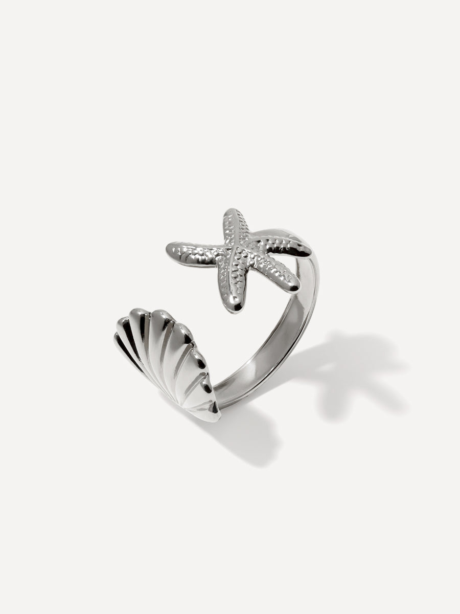 Shell Starfish Ring