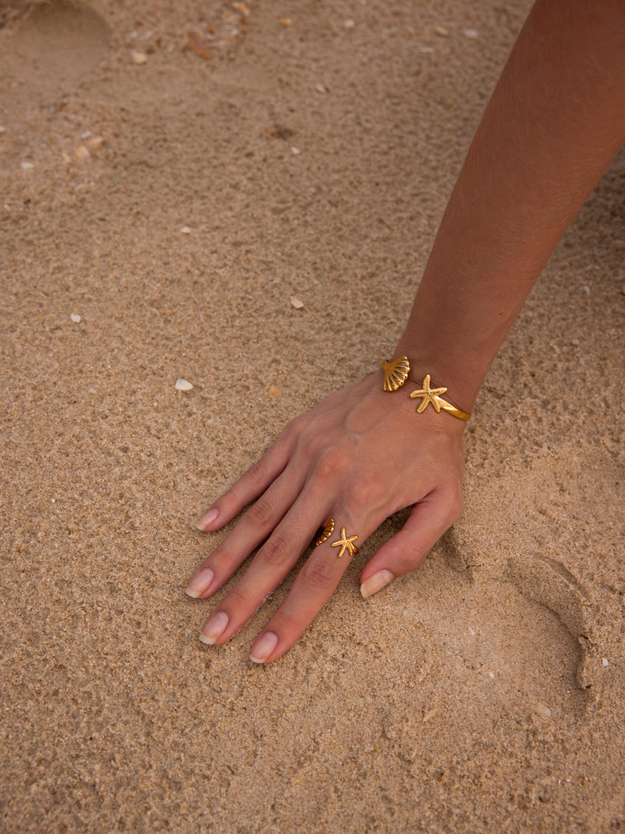 Shell Starfish Ring