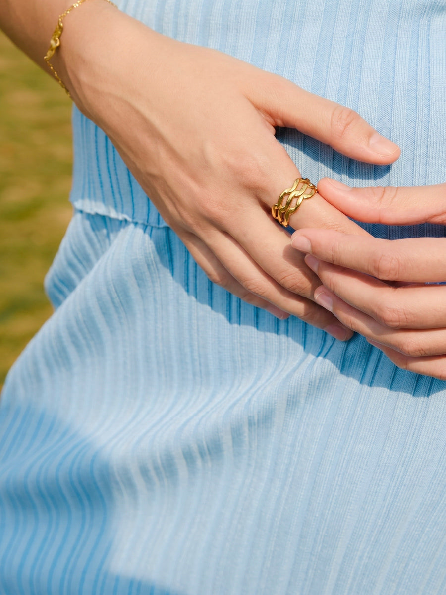 Ripple Trio Ring ICRUSH