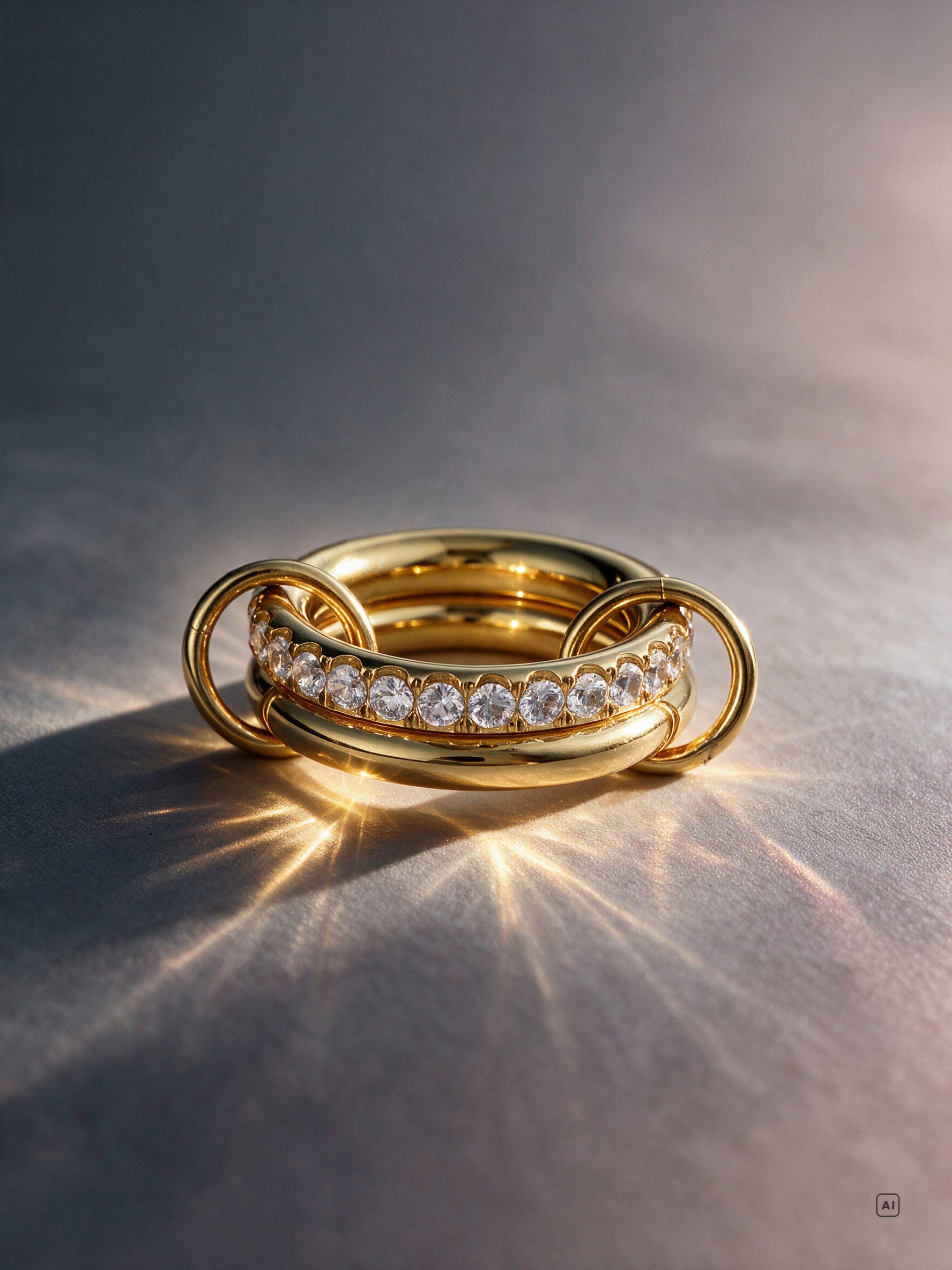 Diamond Intertwined Ring