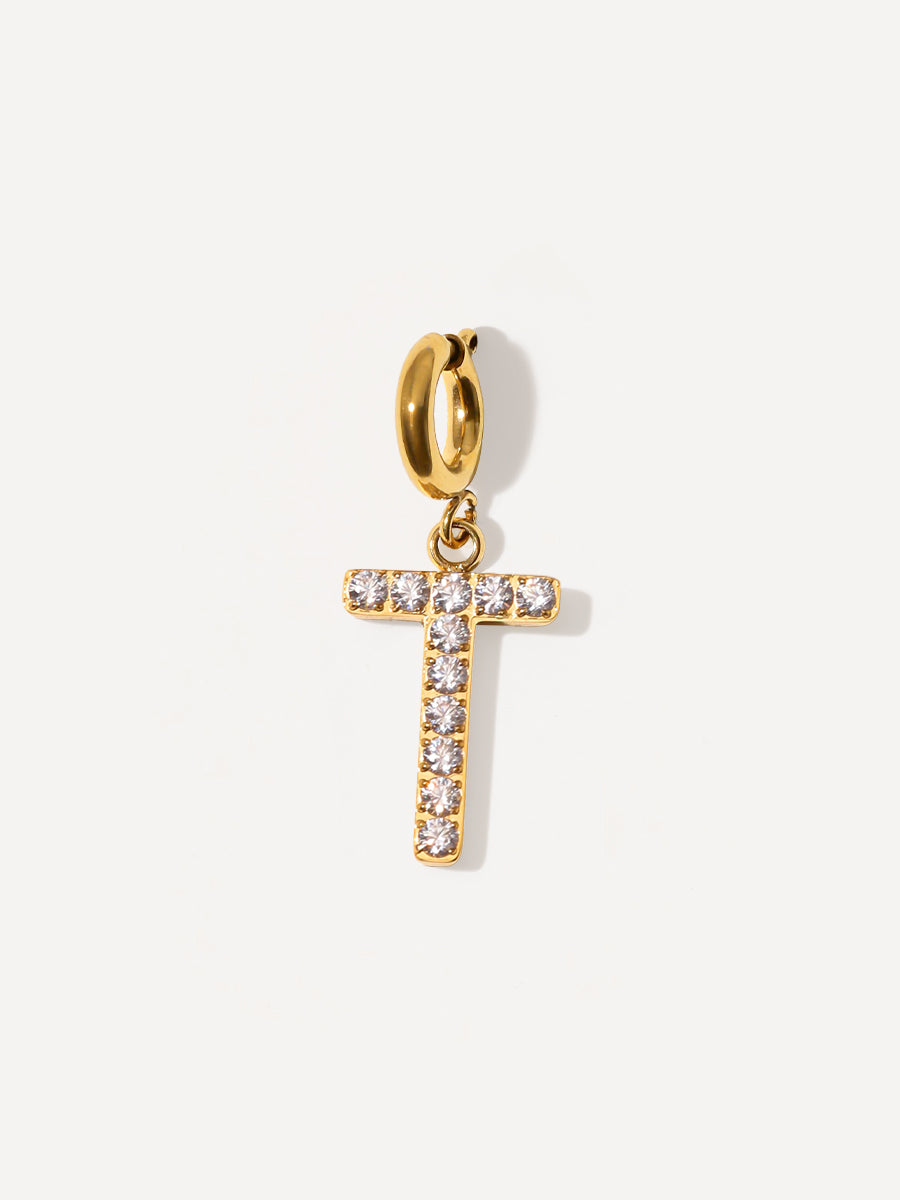Brilliant Letter Ketten-Charm - T