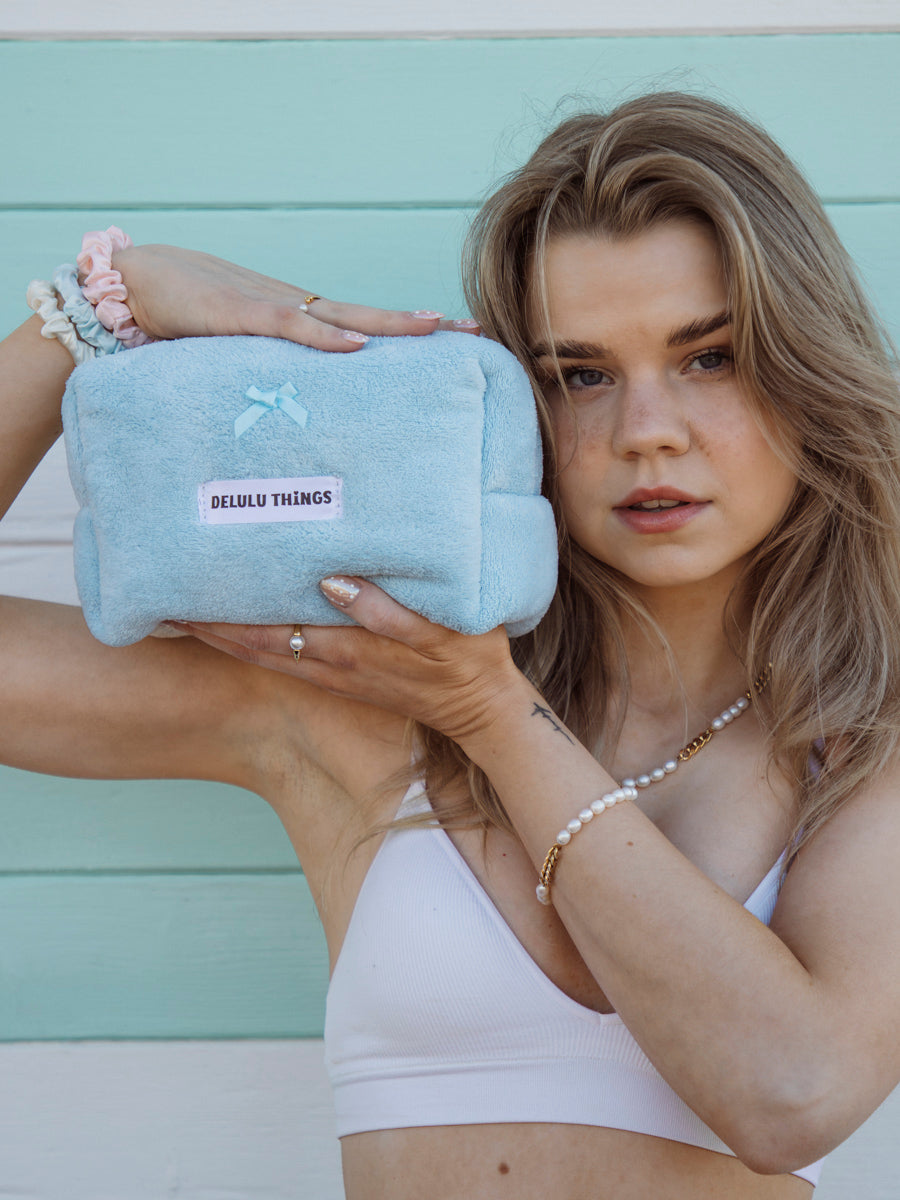 Cream Puff Blue Kosmetiktasche