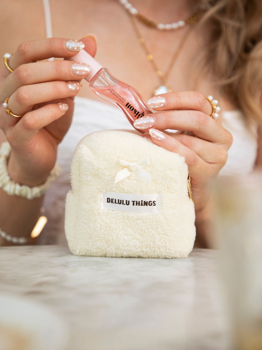 Sweet Puff White Kosmetiktasche