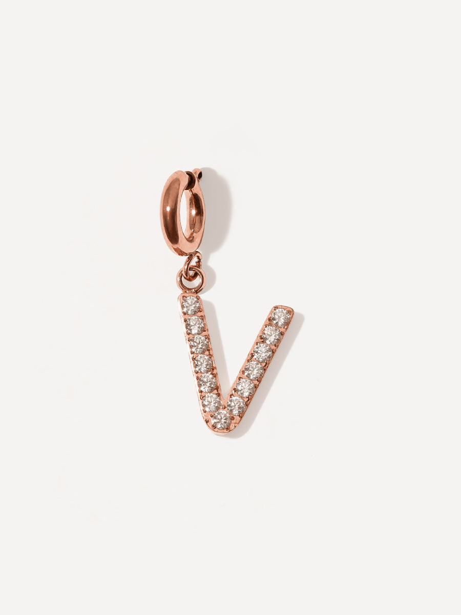 Brilliant Letter Ketten-Charm - V