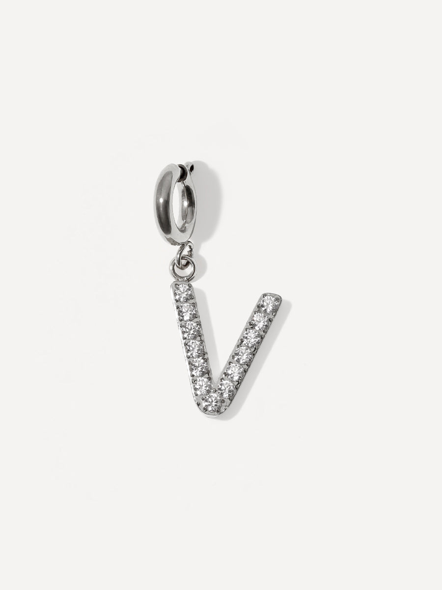 Brilliant Letter Ketten-Charm - V