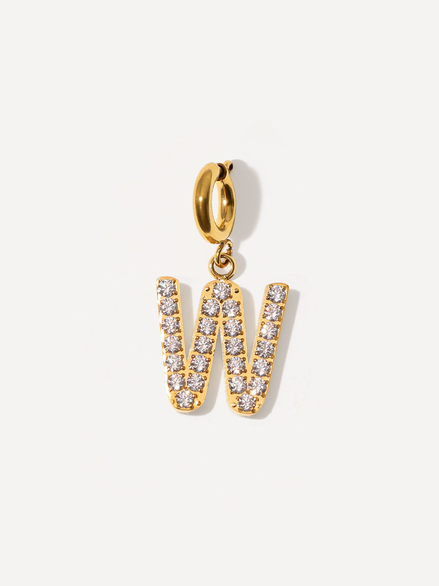 Brilliant Letter Ketten-Charm - W
