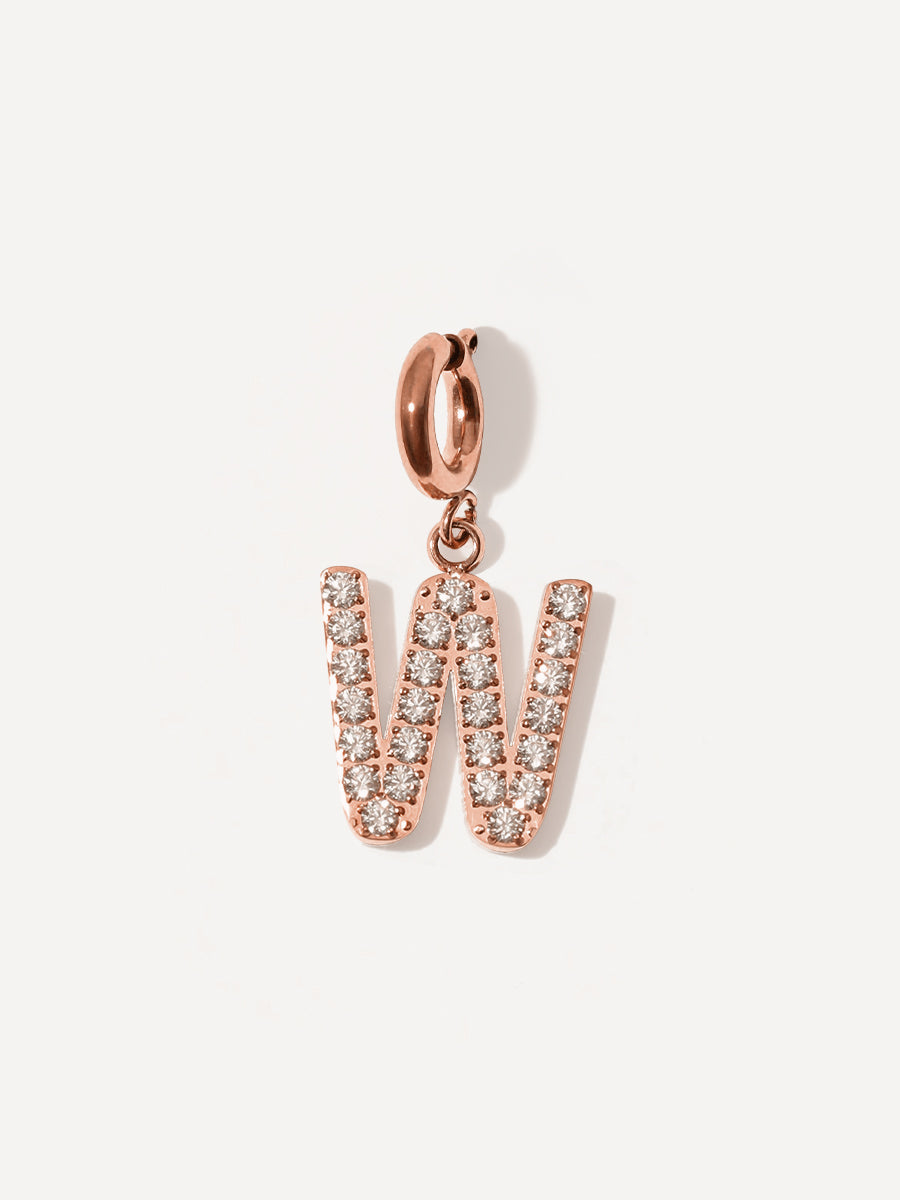 Brilliant Letter Ketten-Charm - W