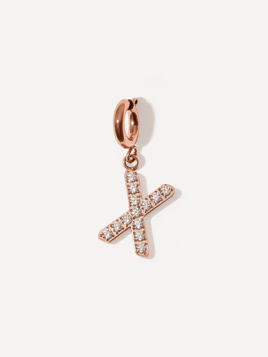 Brilliant Letter Ketten-Charm - X