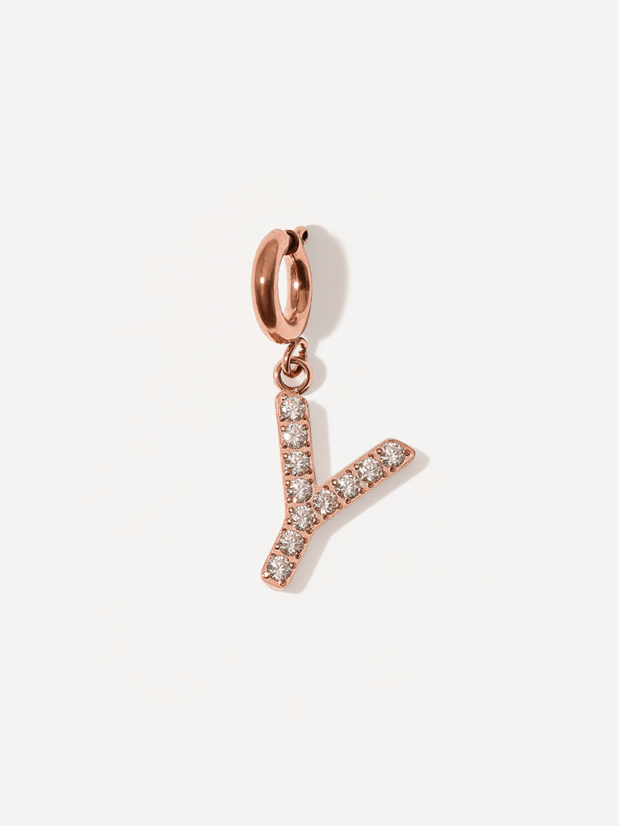 Brilliant Letter Ketten-Charm - Y