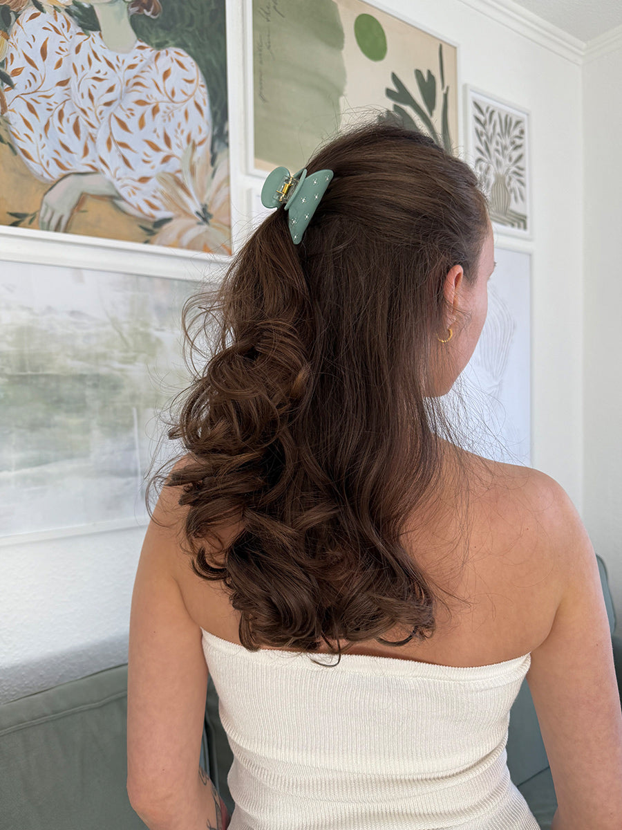 Shiny Green Hair Clip