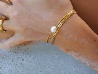 Modern Pearl Armband Gold
