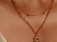 Cluster Glitter Kette Gold