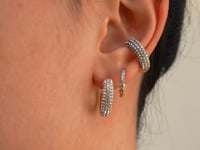 Interstellar Glow Large Earcuff Silber