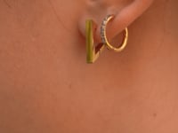 Triangle Huggie Ohrringe Gold