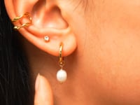 Modern Pearl Small Ohrringe Gold