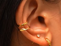 Small Twist Hoop Ohrringe Gold