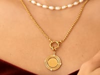 Moon Phase Luminous Star Charm Gold