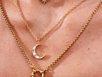 Moon Phase N Star Double Layer Kette Gold