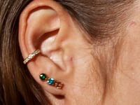 Green Ohrstecker Gold