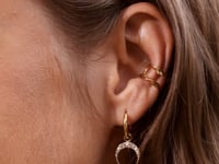 Moon Phase Crescent Ohrringe Gold