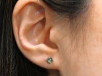 Green Ohrstecker Silber