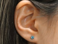 Sea Blue Ohrstecker Silber