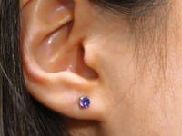 Purple Ohrstecker Silber