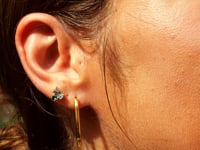 27mm Elegant Oval Ohrringe Gold