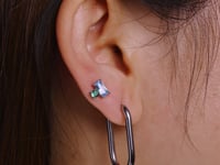 27mm Elegant Oval Ohrringe Silber