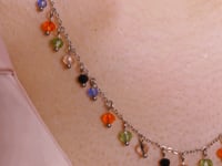 Bunt Stone Kette Silber