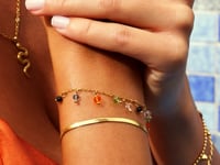 Bunt Stone ARMBAND Gold